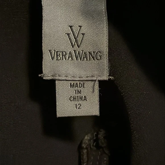 Vera Wang Size 12 black Cocktail Dress with Embellished detailed print in Fabric - Picture 8 of 13